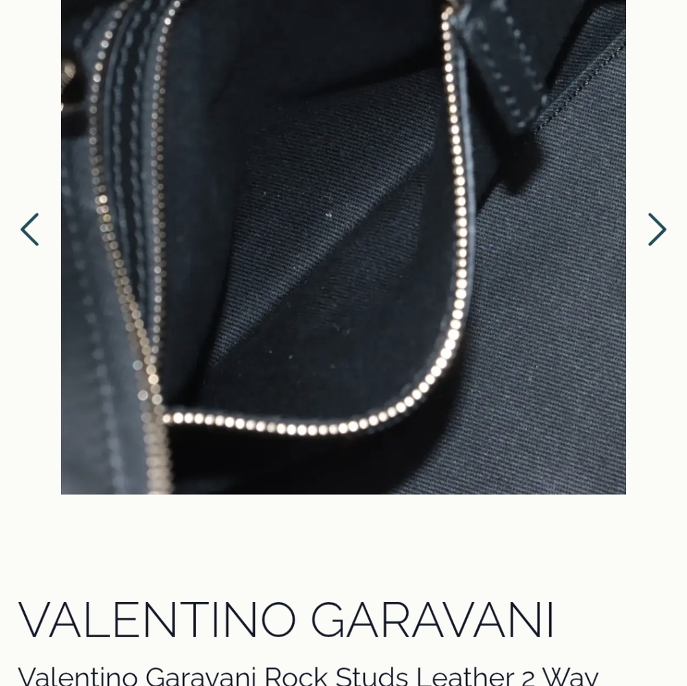Valentino Garavani Black Tote with Silver Studs - Picture 10 of 13